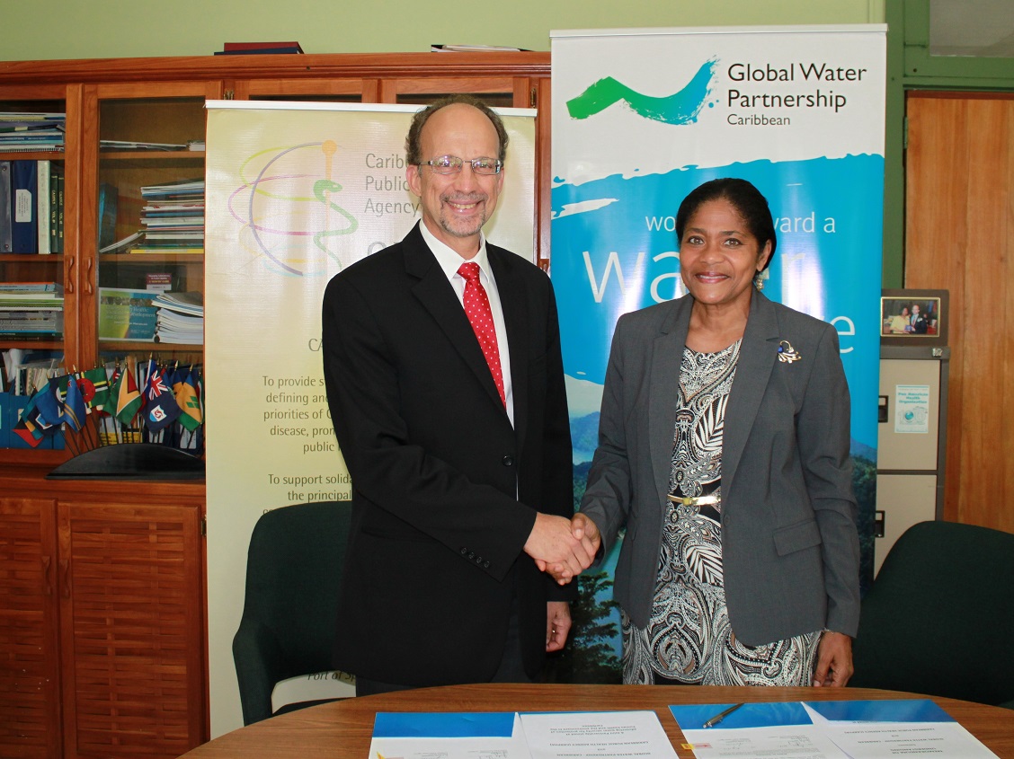 Dr C. James Hospedales, Executive Director of CARPHA and Ms. Judy Daniel, Chair of the GWP-C.