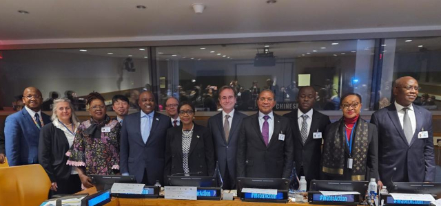 President Masisi in group photo, New York, UN 2023 Water Conference