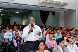 man speaking at event