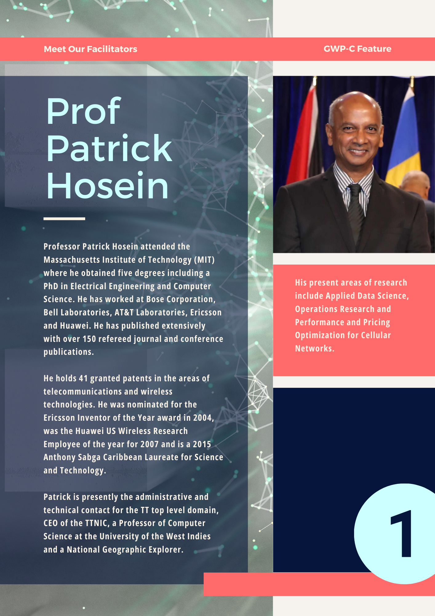 Facilitator Bio - Prof Patrick Hosein