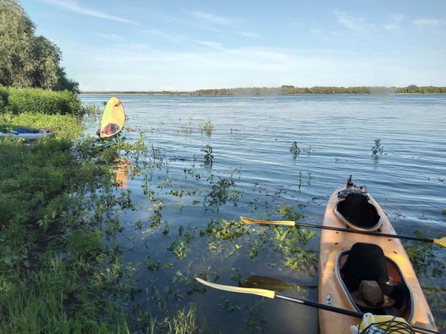 Kayak in the shallows