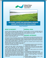 THE WATER, CLIMATE AND DEVELOPMENT PROGRAM (WACDEP) IN THE EASTERN AFRICA REGION Factsheet