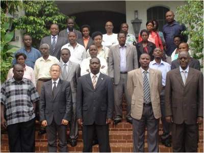 Burundi Group Photo with the honorable Minister of Water Environment, Land Management and Urban Planning in the center to his right there is FAO Country Director 